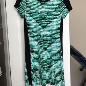 Printed Calvin Klein knit dress.